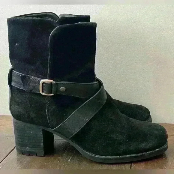 Trask Misty Black Suede Boots Womens size 8 - Picture 4 of 10